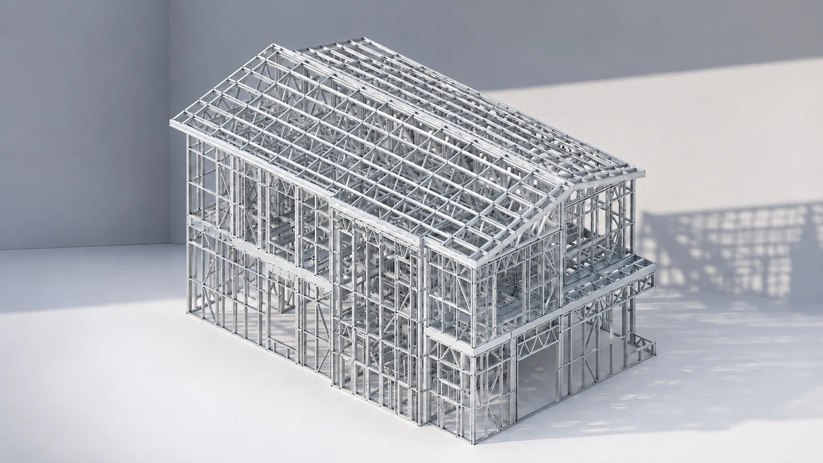 Illustrative two-storey light-gauge steel framing model for Halcyon-B3